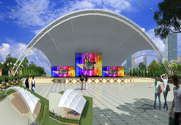 舞台张拉膜结构 09