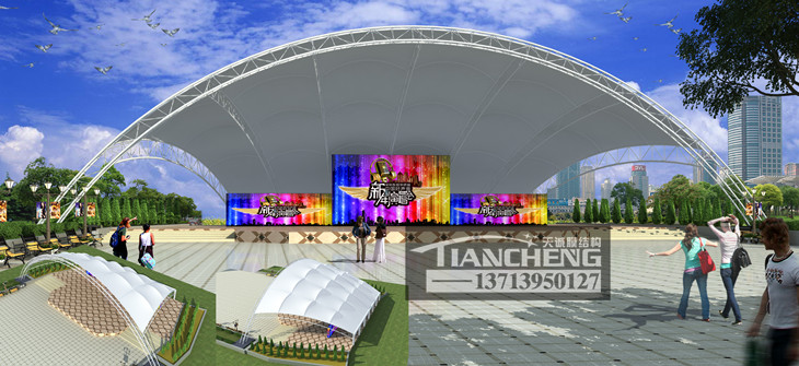 舞台张拉膜结构 09