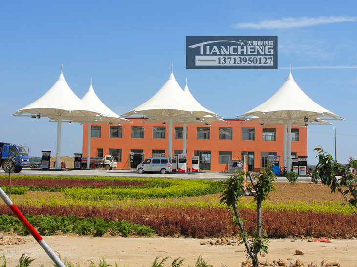 加油站膜结构雨棚 01