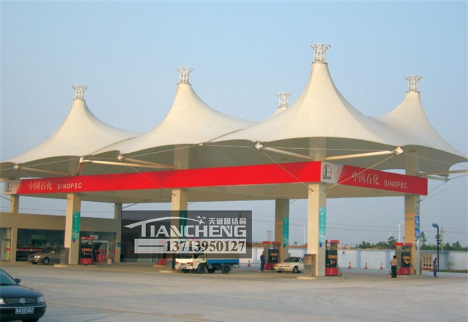 加油站膜结构雨棚 02