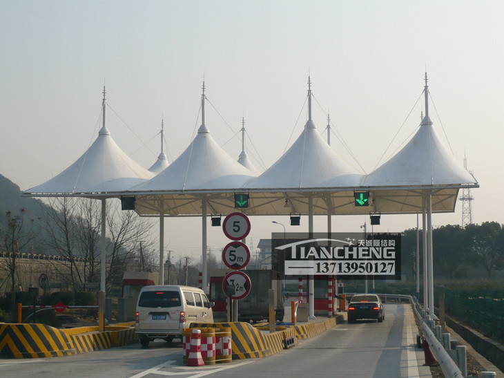 高速收费站膜结构雨棚 05