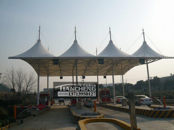 高速收费站膜结构雨棚 05