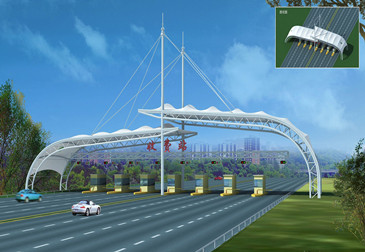 高速收费站膜结构雨棚 07