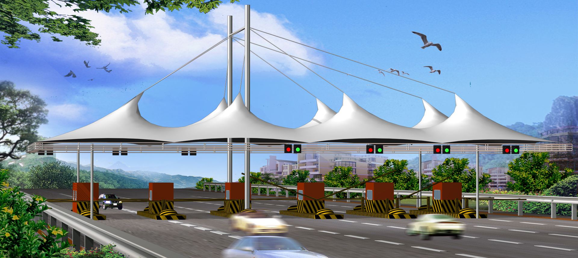 关于膜结构停车棚使用过程中需要注意的问题